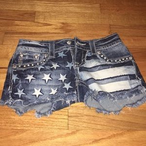 American flag Miss Me jeans with studs!